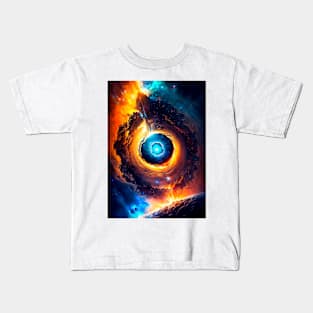 Black Hole Yellow Kids T-Shirt